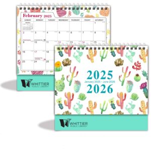 18 Months 8"*3"*7" Cactus Desk Calendar From Jan 2025 To June 2026 Item No#12052