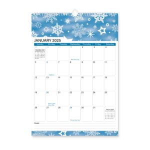 18 Months 17"*12" Snowflake Wall Calendar From Jan 2025 To June 2026 Item No#12055
