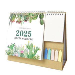 18 Months 10.2"*10.2" Cactus Desk Calendar From Jan 2025 To June 2026 Item No#12063