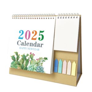 18 Months 10.2"*10.2" Cactus Desk Calendar From Jan 2025 To June 2026 Item No#12064
