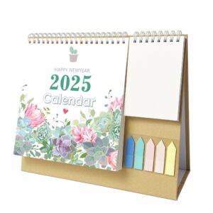 18 Months 10.2"*10.2" Succulent Plant Desk Calendar From Jan 2025 To June 2026 Item No#12065