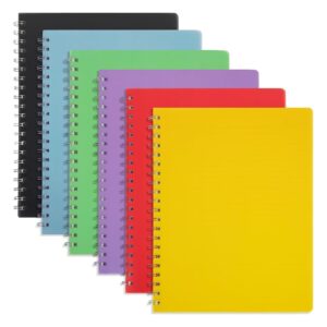 A4 80 Sheets College Ruled Notebook With Plastic Waterproof Cover Item No#12433
