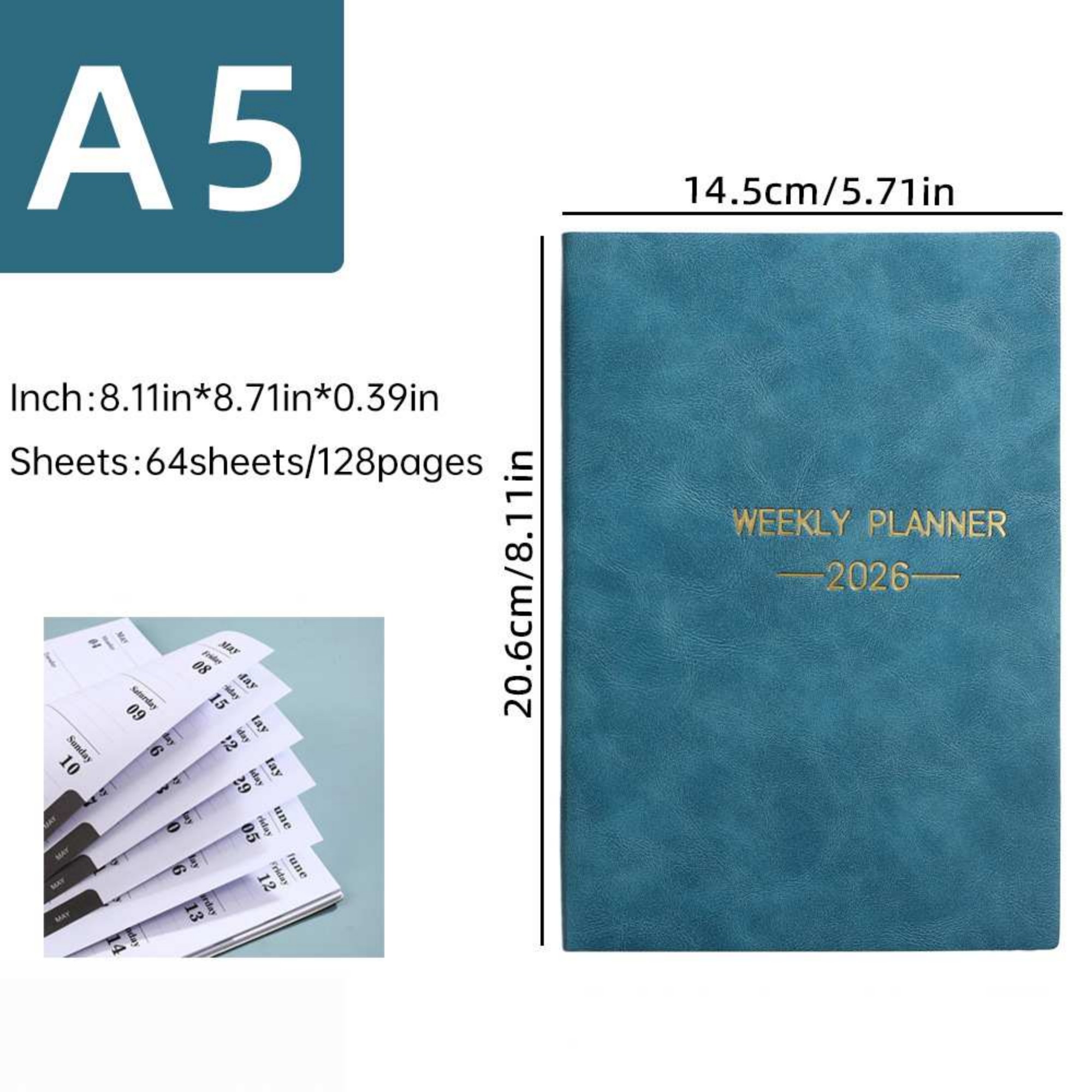 A5 2026 Weekly Planner Item No#12988 - Image 3