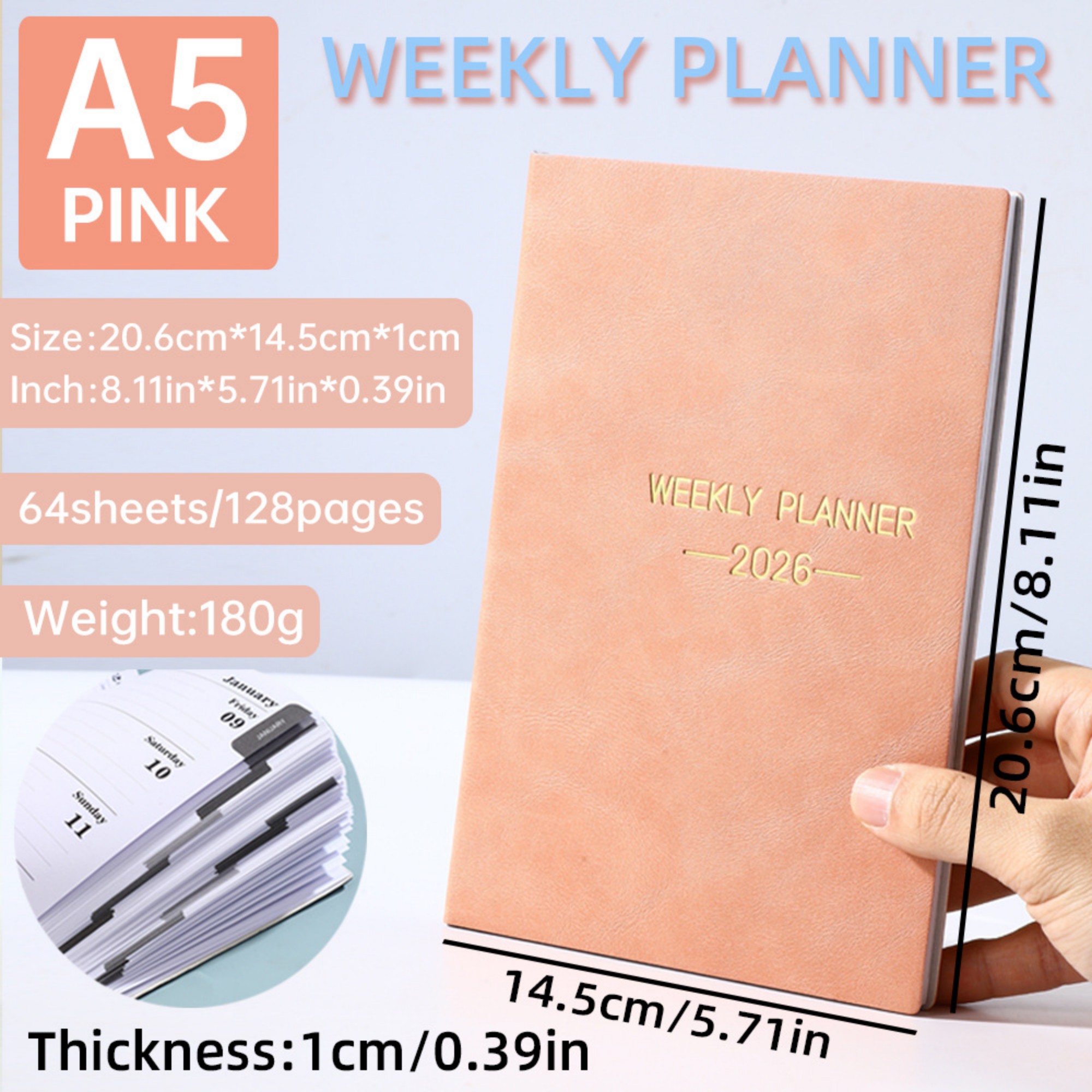 A5 2026 Weekly Planner Item No#12988 - Image 8