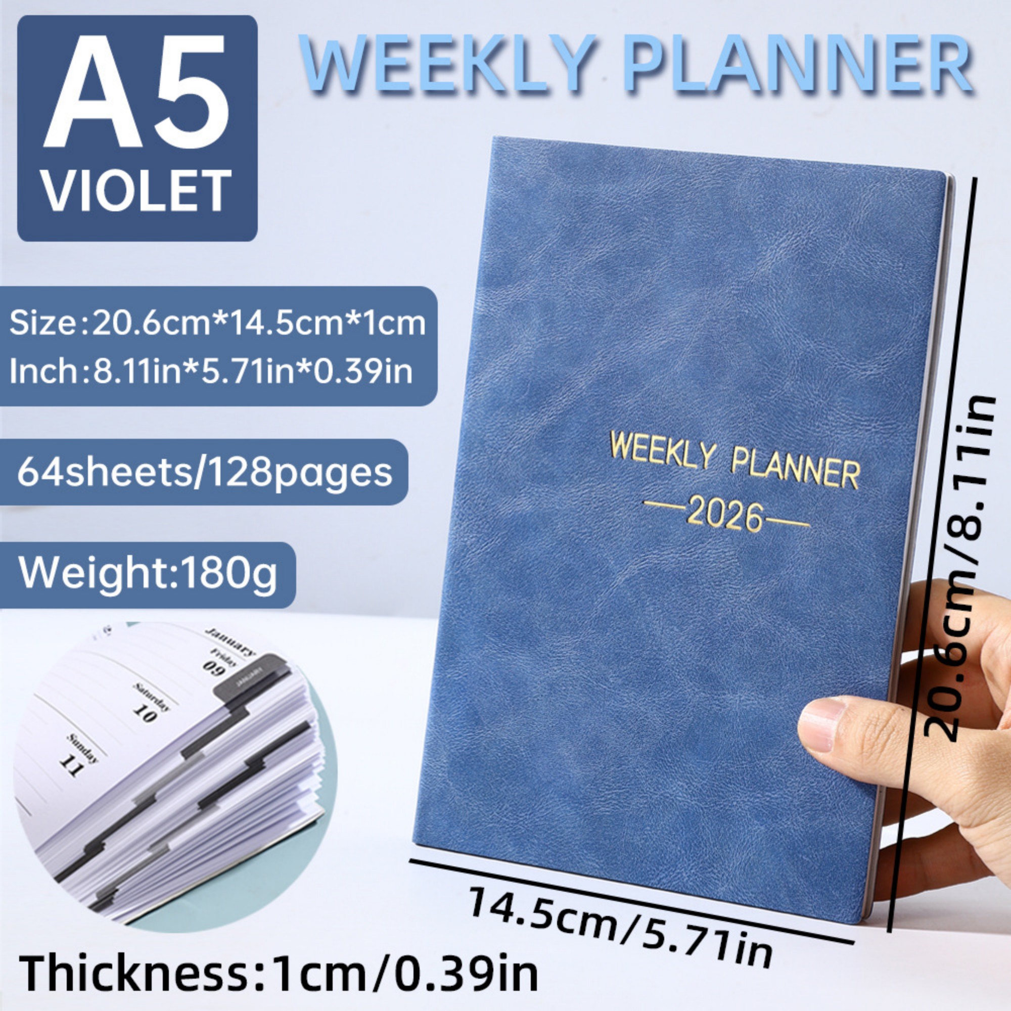 A5 2026 Weekly Planner Item No#12988 - Image 9