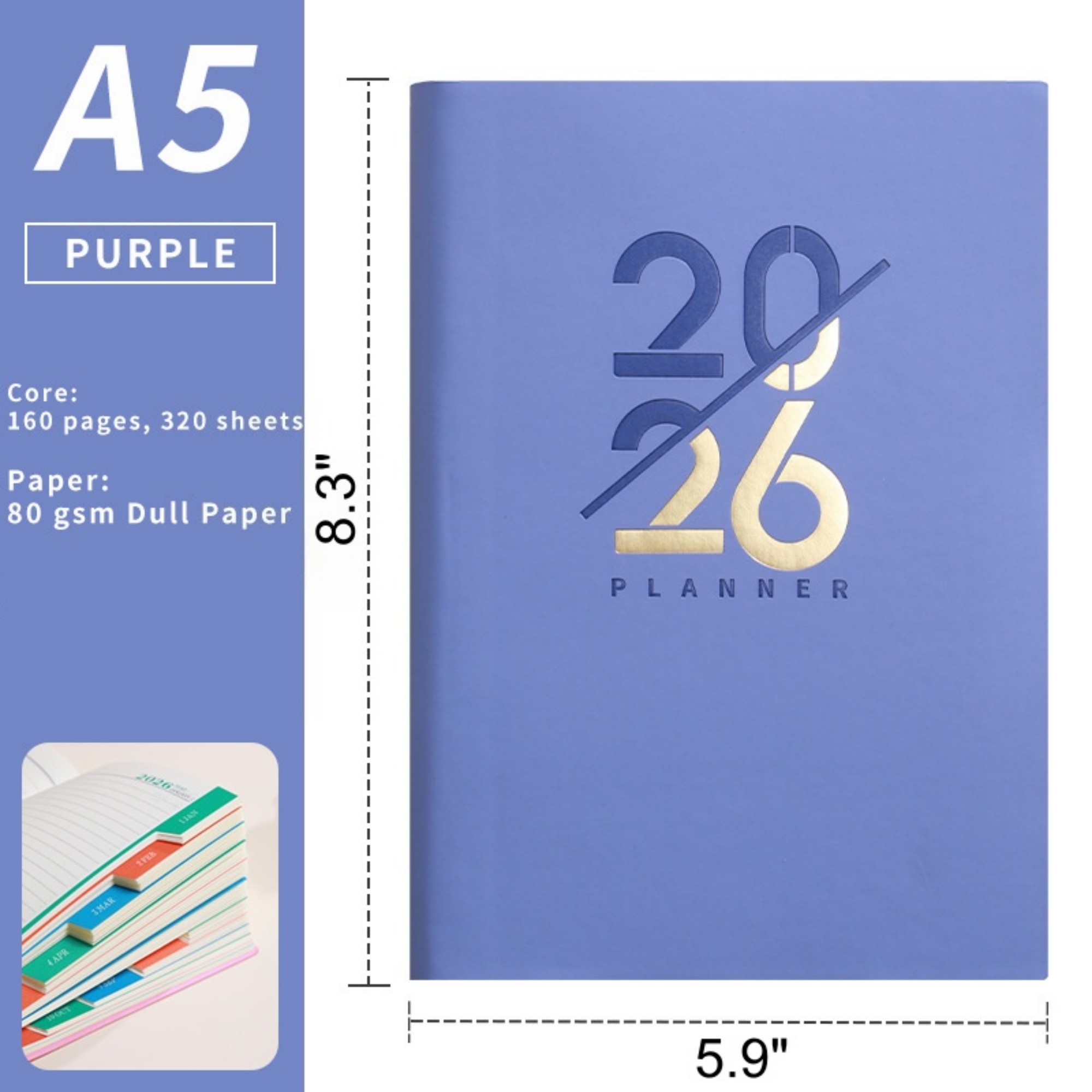 A5 2026 Daily Planner Item No#12996 - Image 3